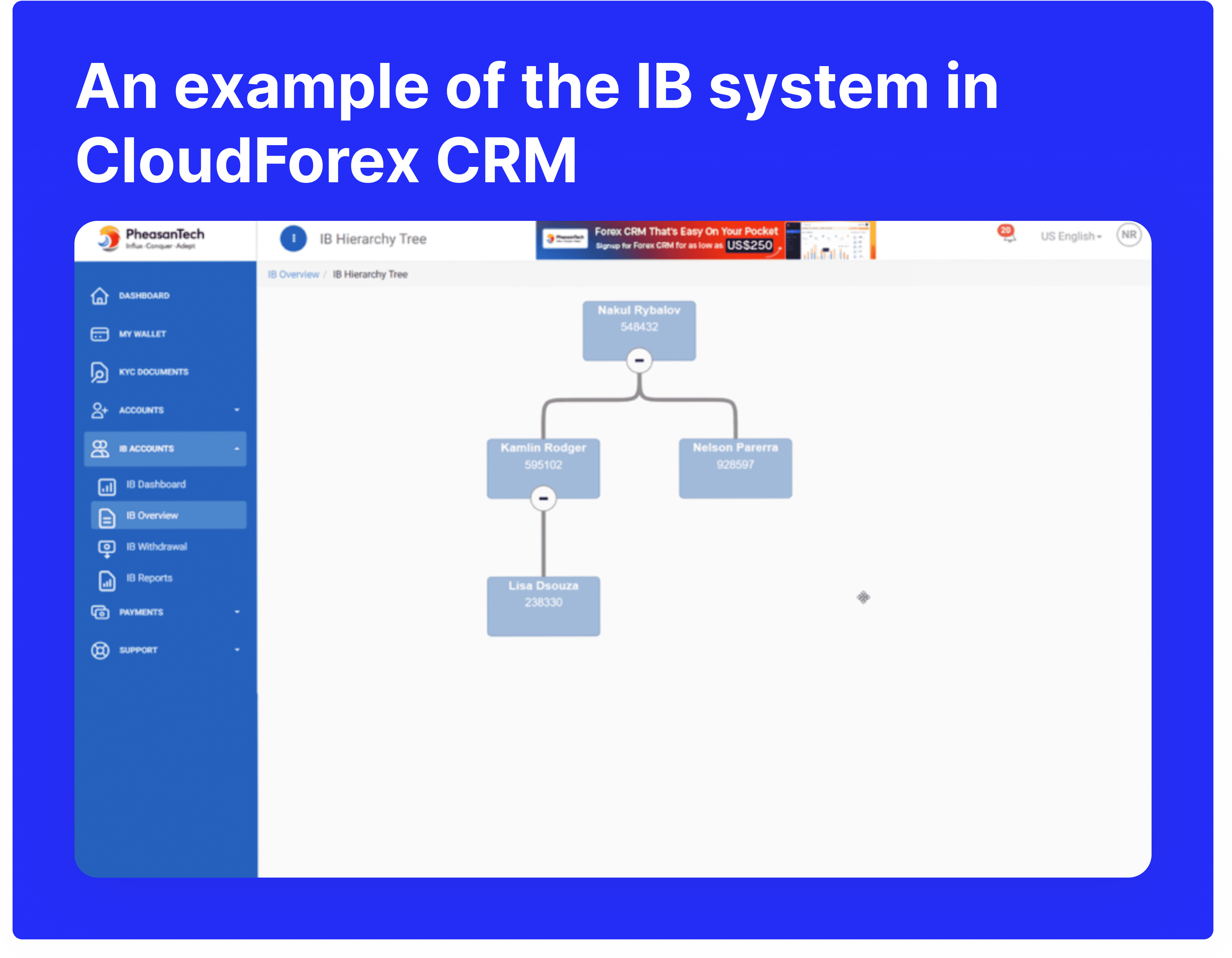 Cloud Forex CRM example