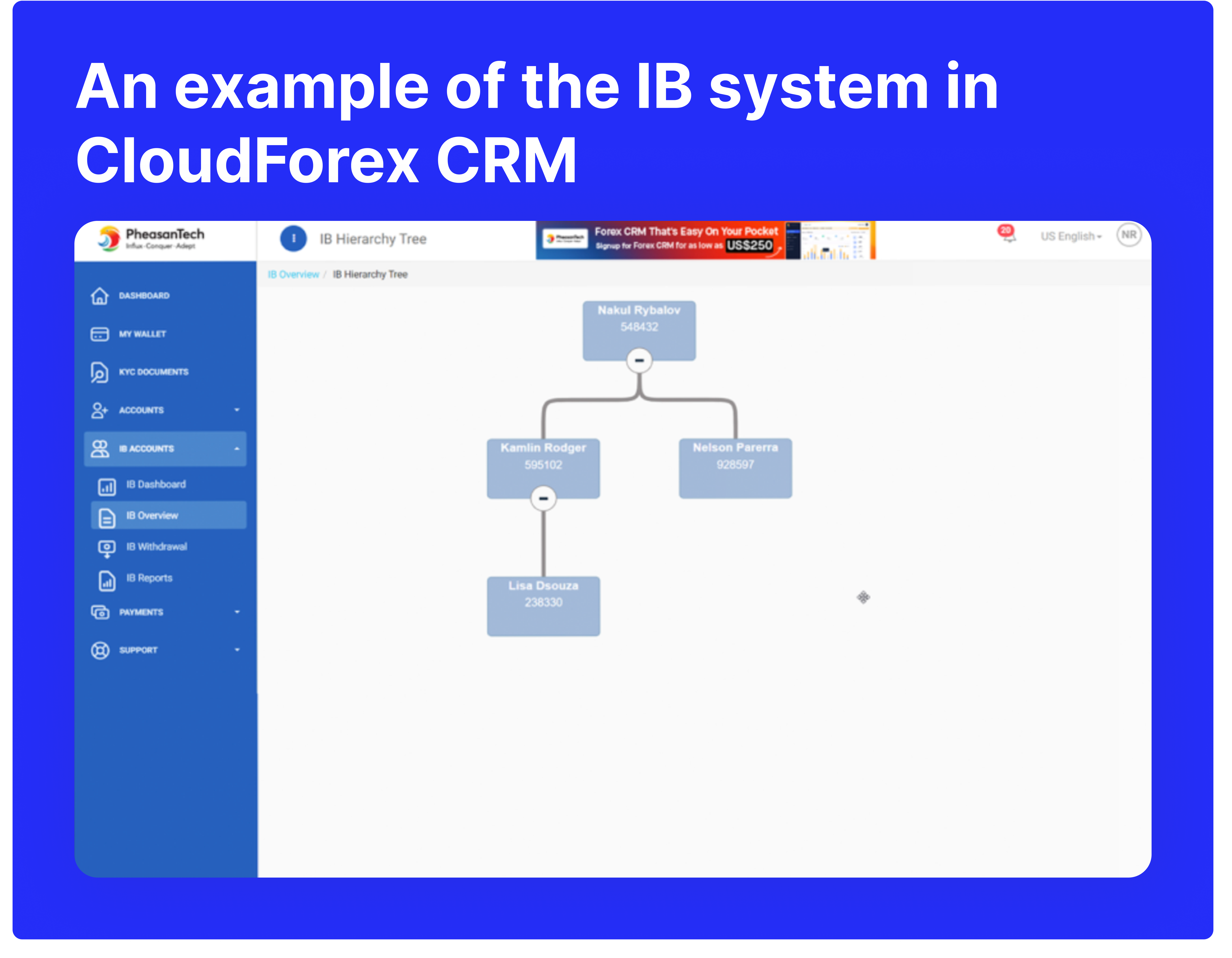 Cloud Forex CRM example