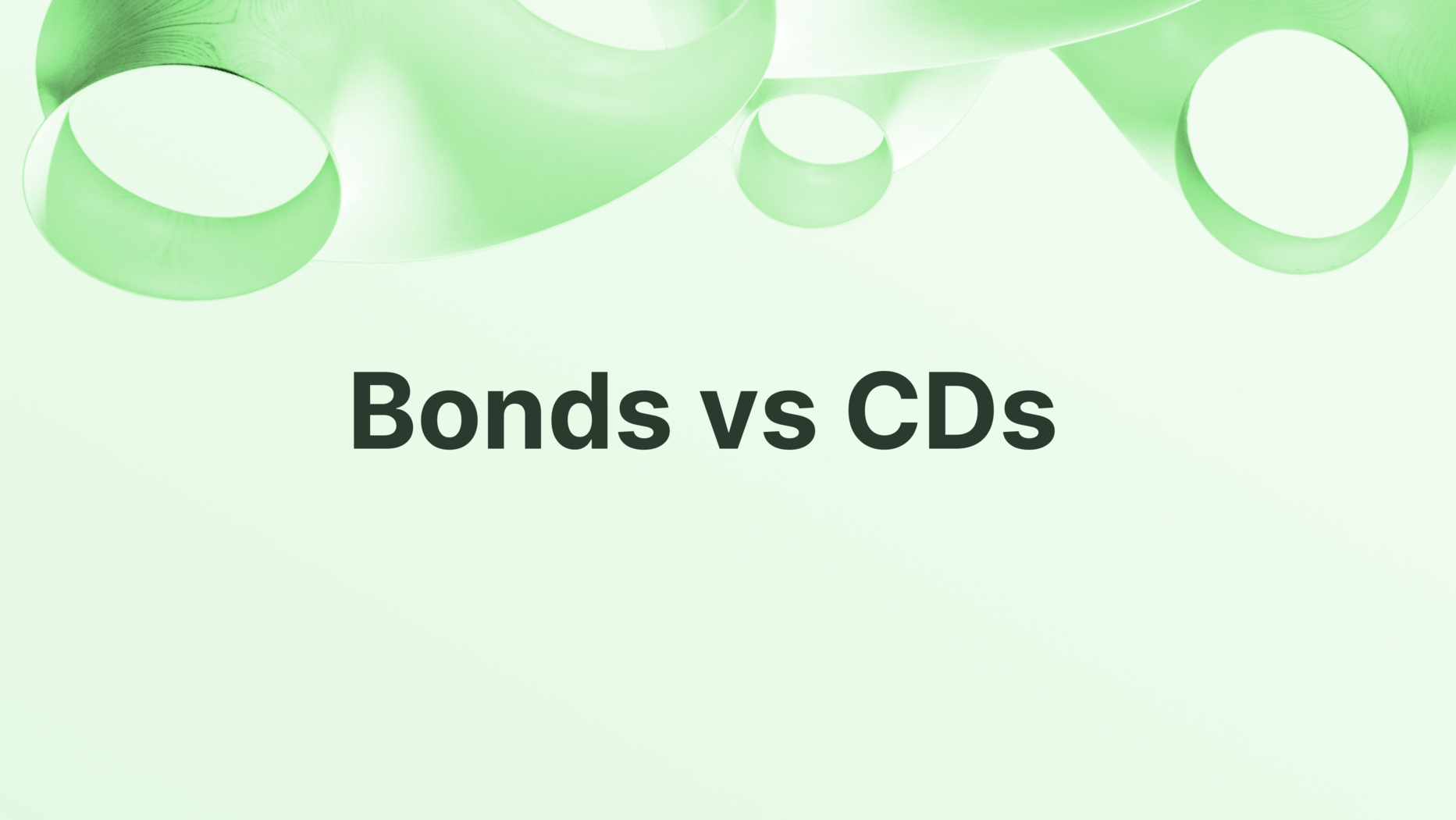 Difference between Bonds and CDs