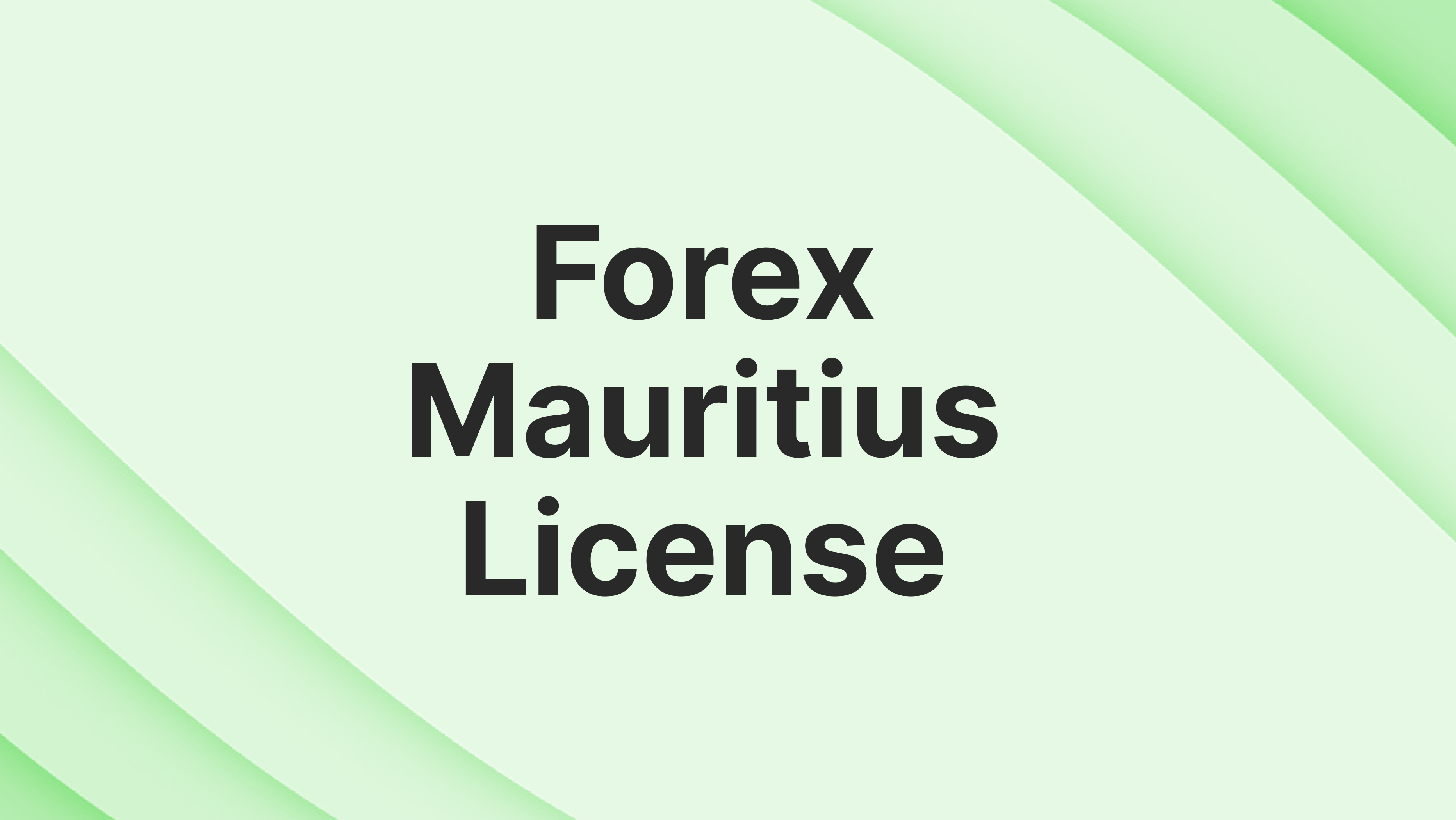 Forex Mauritius License