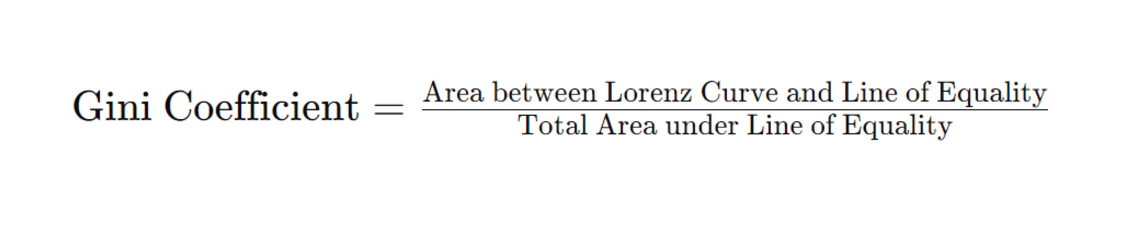 Gini Coefficient formula