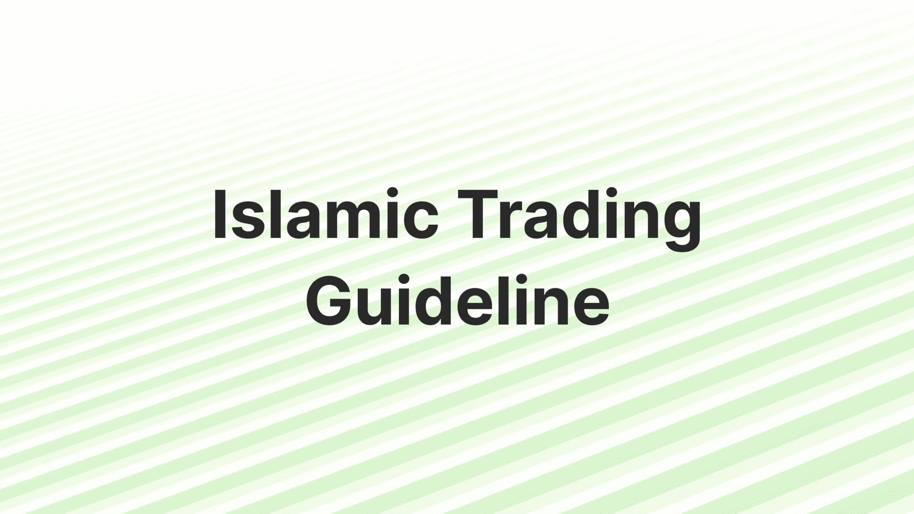 Islamic Trading Accounts - How to Trade Forex Halal?