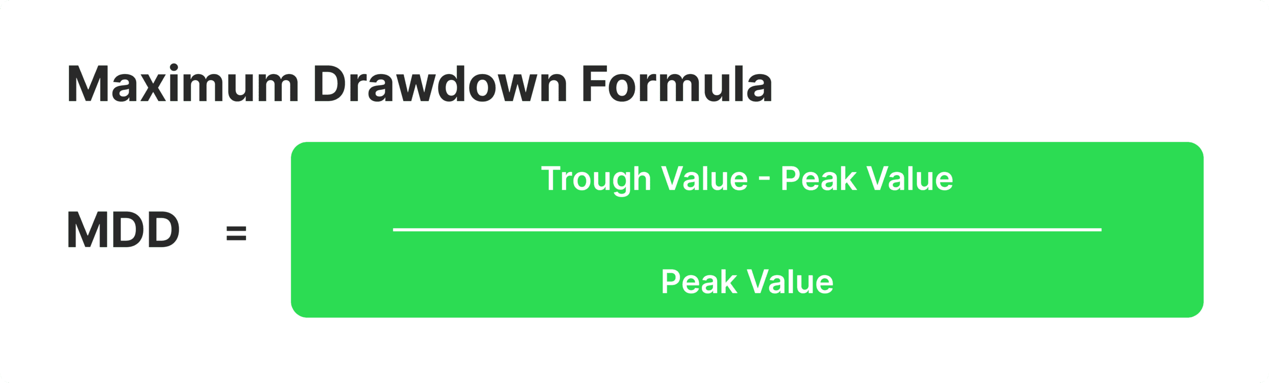 MDD formula